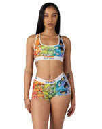 PSD Women Boy Shorts - RB Rainbow Full Coverage Stretch Underwear
