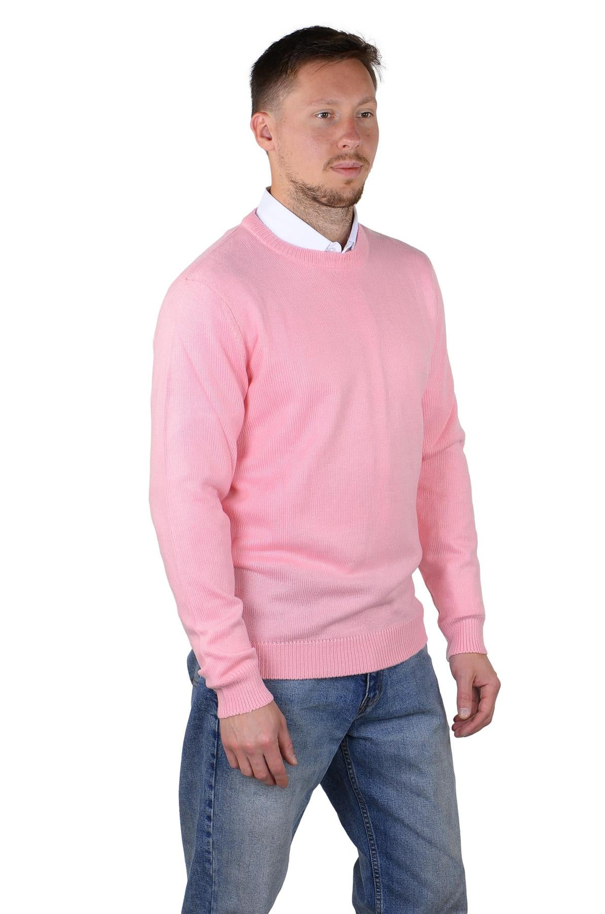 Socal Look Men's Sweater Crew Neck Long Sleeve Acrylic Pullover