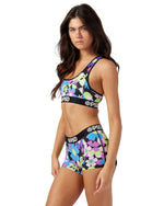 PSD Women's Hippie Floral Sports Bra Multicolor