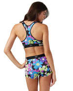 PSD Women's Hippie Floral Sports Bra Multicolor
