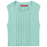 Socal Look Women’s Ribbed Knit Sleeveless Crop Tank Top