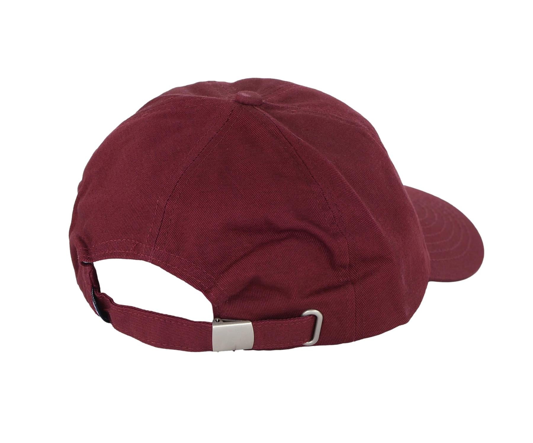 FILA Brick Red Strapback Hat Cap Gold Embroidered Logo Adjustable Unisex