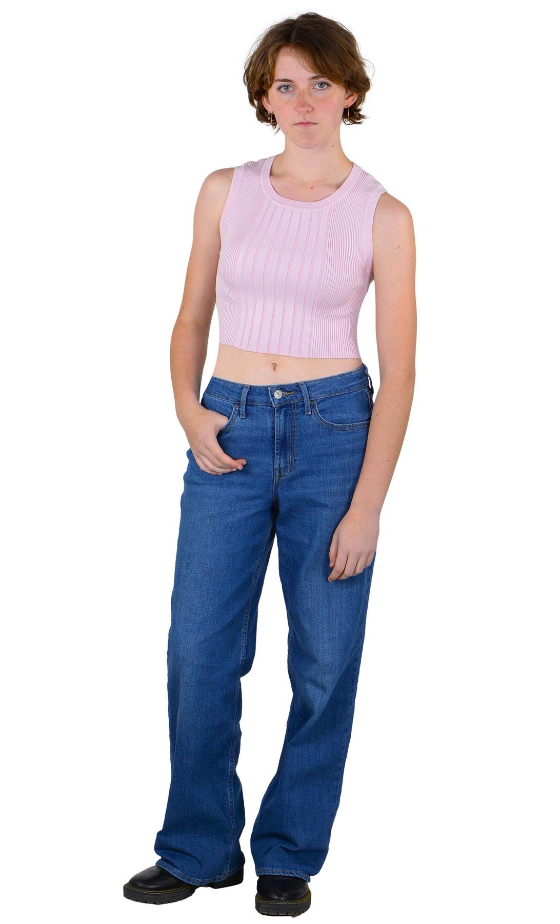 Socal Look Women’s Ribbed Knit Sleeveless Crop Tank Top