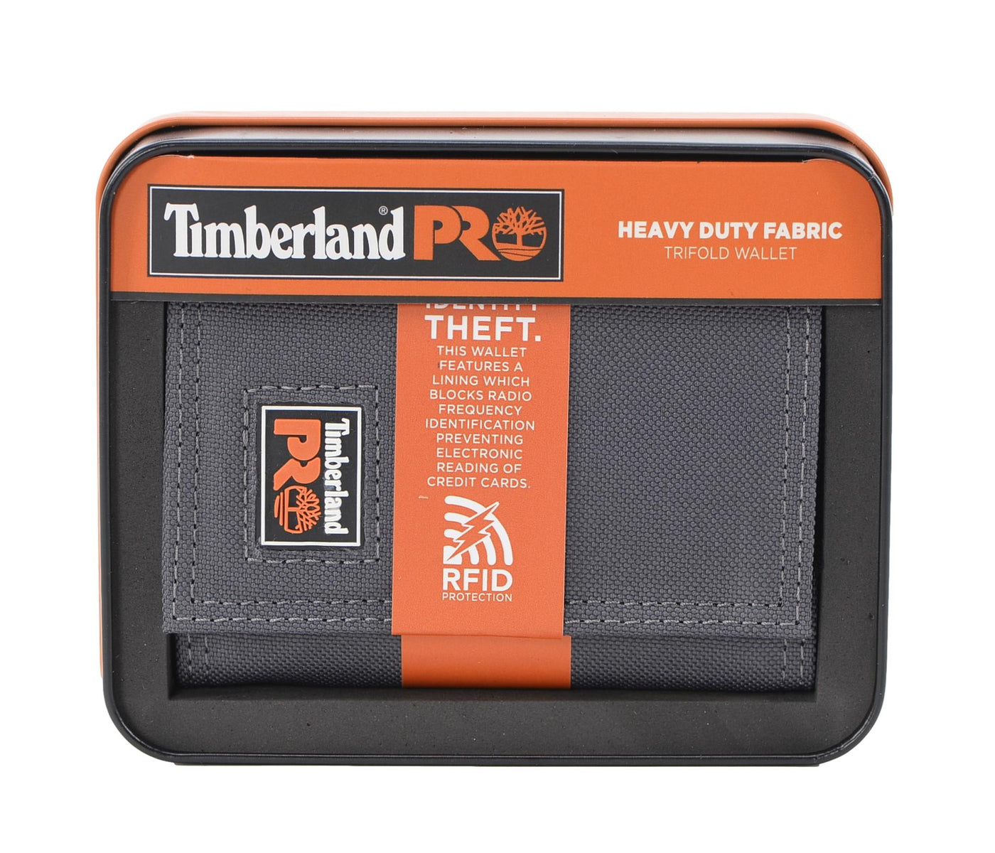 timberland pro men's cordura nylon rfid trifold wallet