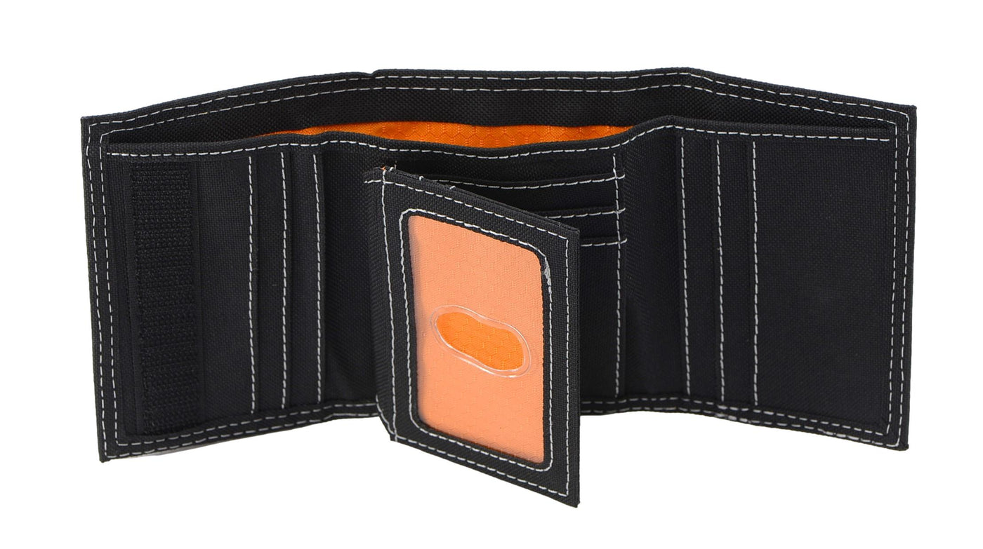 timberland men's leather trifold wallet with id window