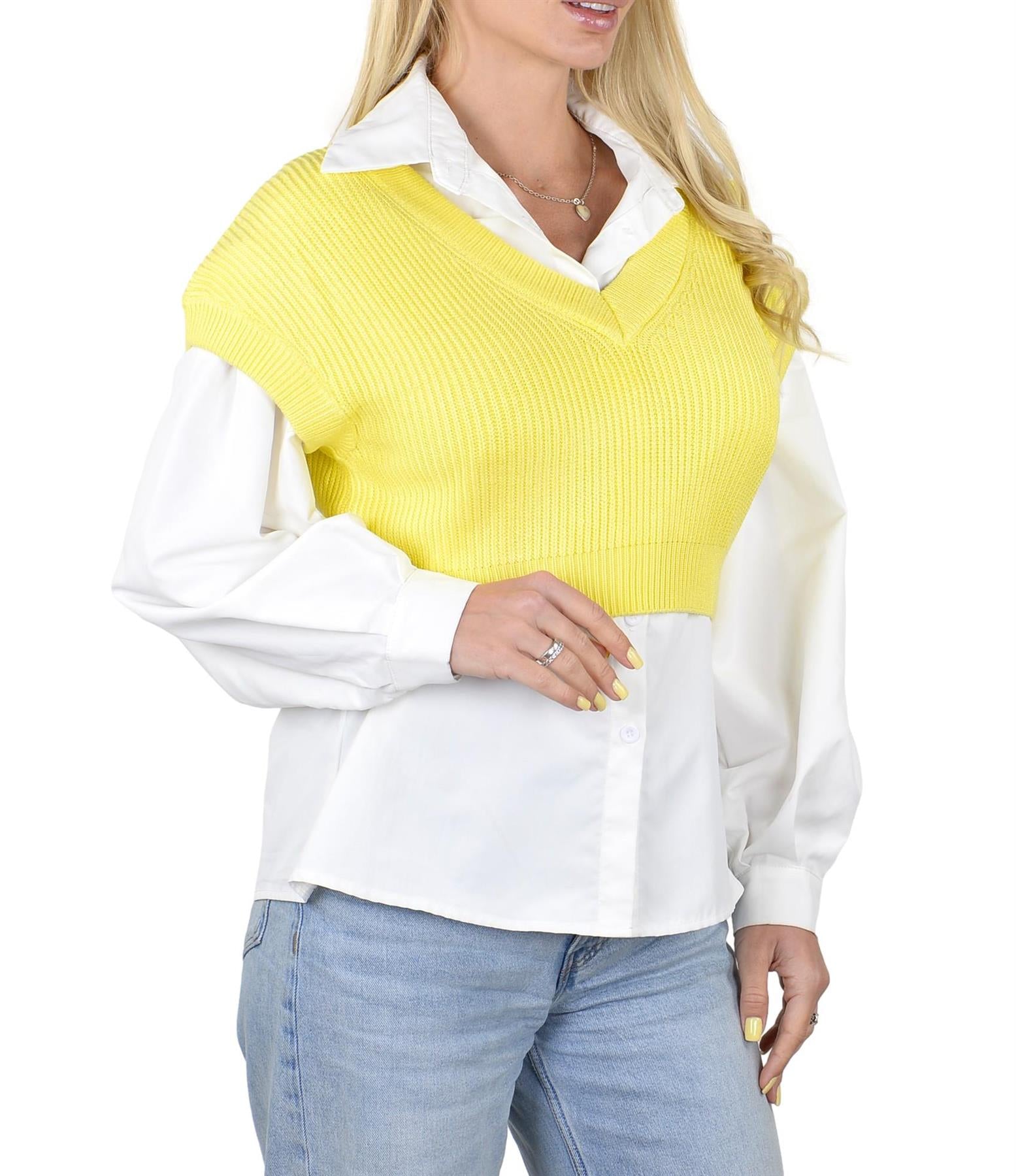 Socal Look Women's Sleeveless V-Neck Crop Top in Stretchable Viscose