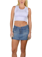Socal Look Women’s Ribbed Knit Sleeveless Crop Tank Top