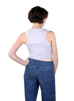 Socal Look Women’s Ribbed Knit Sleeveless Crop Tank Top