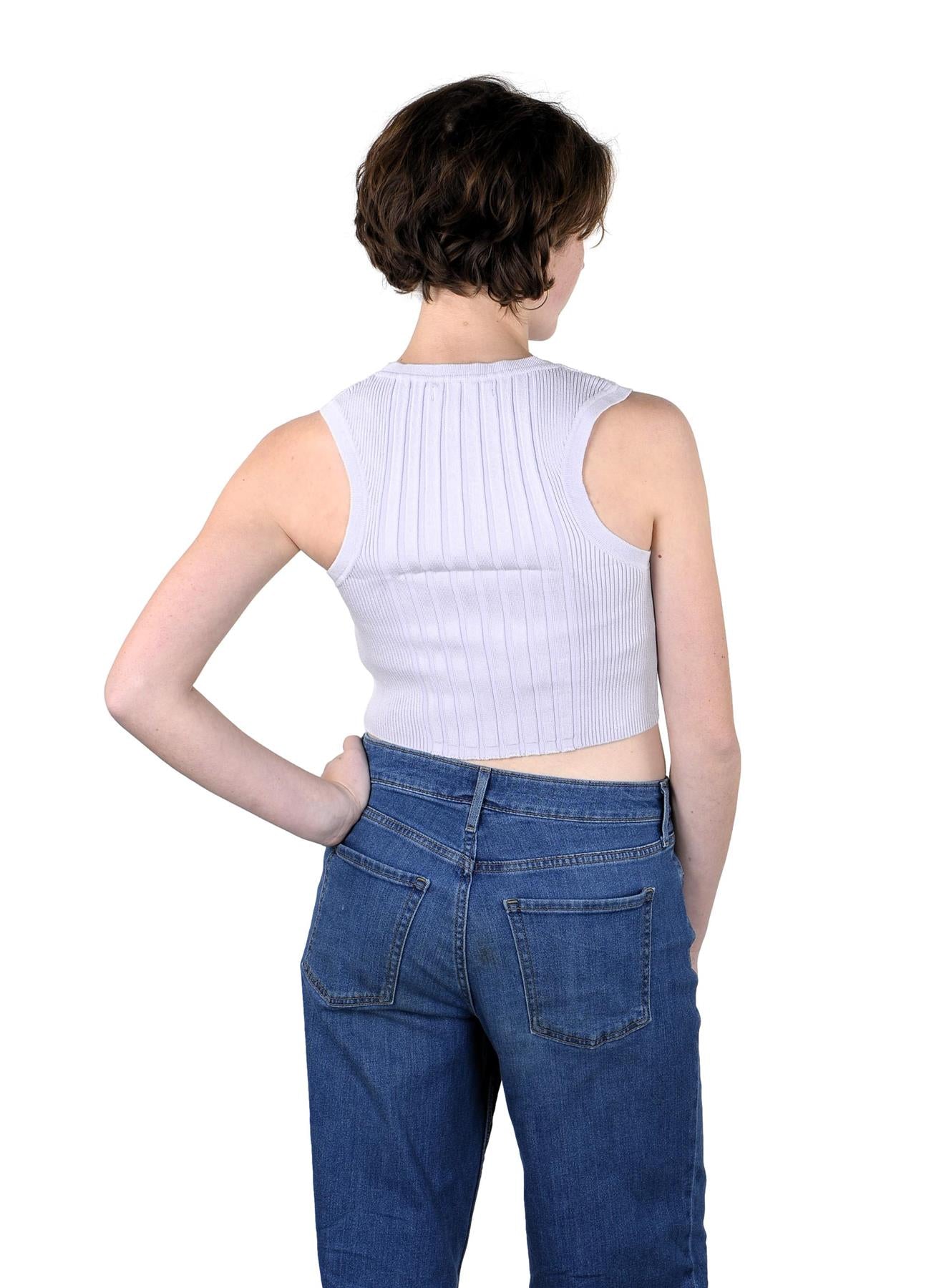 Socal Look Women's Sleeveless Crew Neck Sweater Top in Stretchable Viscose Blend