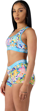PSD Women Boy Shorts - CB Radial Floral Full Coverage Stretch Underwear