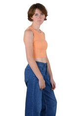 Socal Look Women’s Ribbed Knit Sleeveless Crop Tank Top