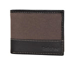 Timberland Men's Genuine Leather Bifold Passcase Wallet with Flip ID Pocket