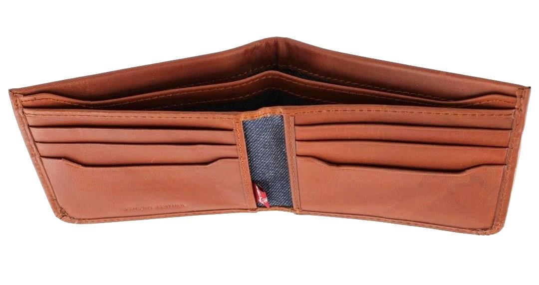 Levi's Men's RFID Bifold Leather Wallet Slim Classic Billfold