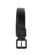 Marc Ecko Men's 1.4" Wide Black Casual Belt with Roller Buckle & 1.5" Keeper