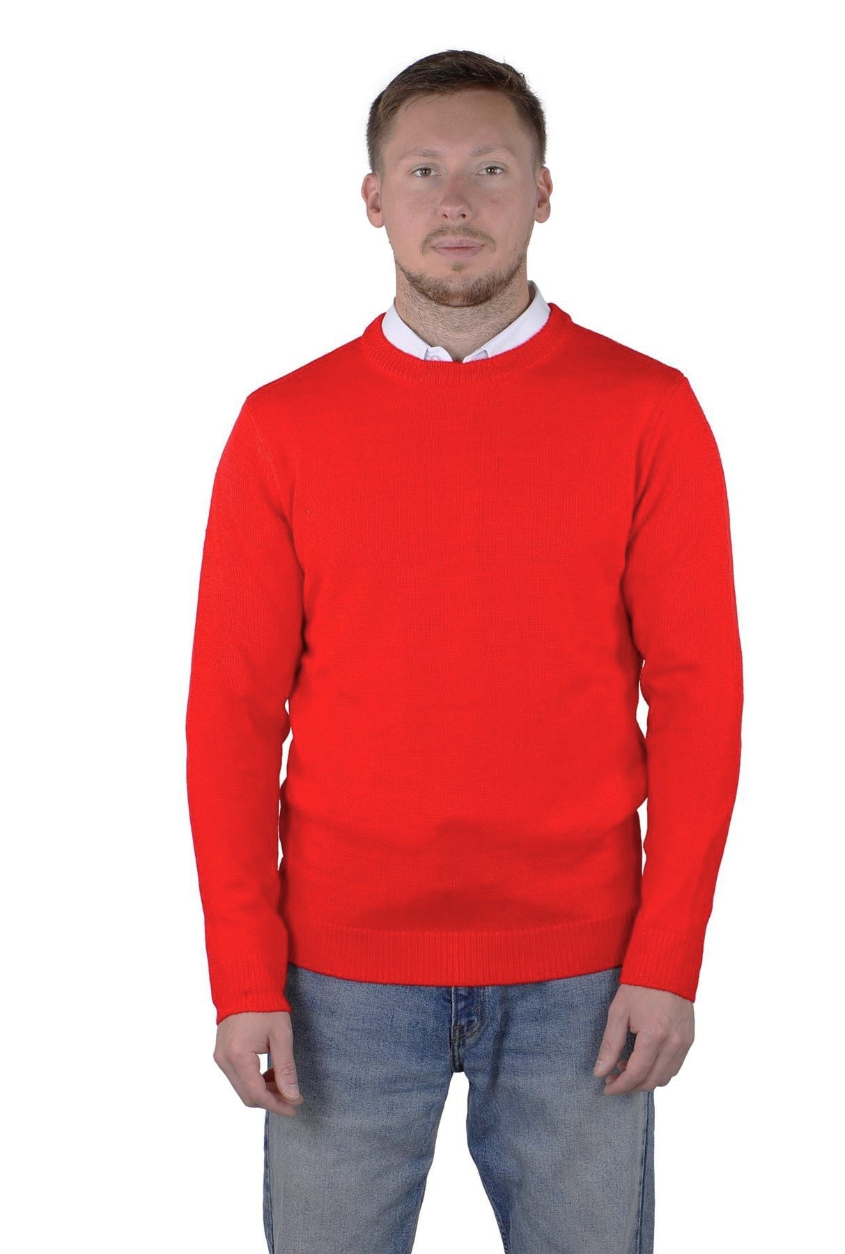 Socal Look Men's Sweater Crew Neck Long Sleeve Acrylic Pullover