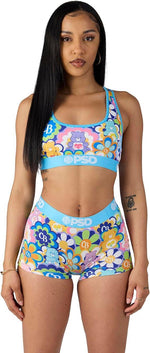 PSD Women Boy Shorts - CB Radial Floral Full Coverage Stretch Underwear