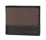 Timberland Men's Genuine Leather Bifold Passcase Wallet with Flip ID Pocket