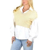 Socal Look Women's Sleeveless V-Neck Crop Top in Stretchable Viscose