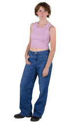 Socal Look Women’s Ribbed Knit Sleeveless Crop Tank Top