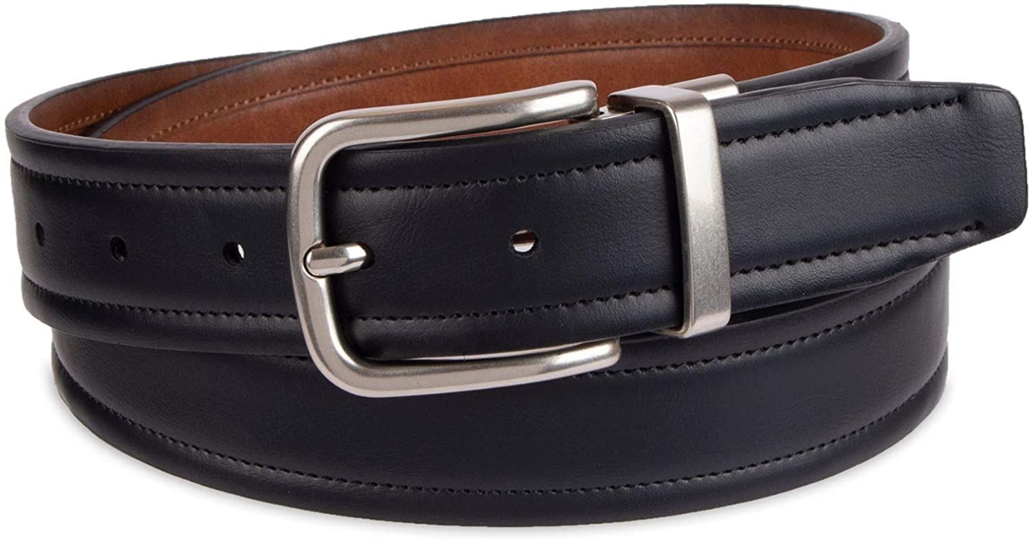 Dockers Men's 35MM Reversible Elevated Stretch Belt Tan Black