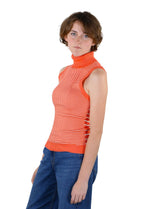Socal Look Ribbed Women’s Sleeveless Turtleneck Top Y2K Cute