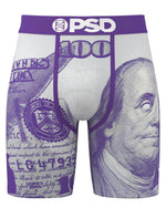 PSD Men's C-Note Purple Boxer Briefs - Breathable and Supportive Underwear