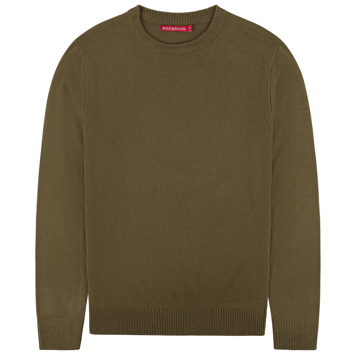 Socal Look Men's Sweater Crew Neck Long Sleeve Acrylic Pullover