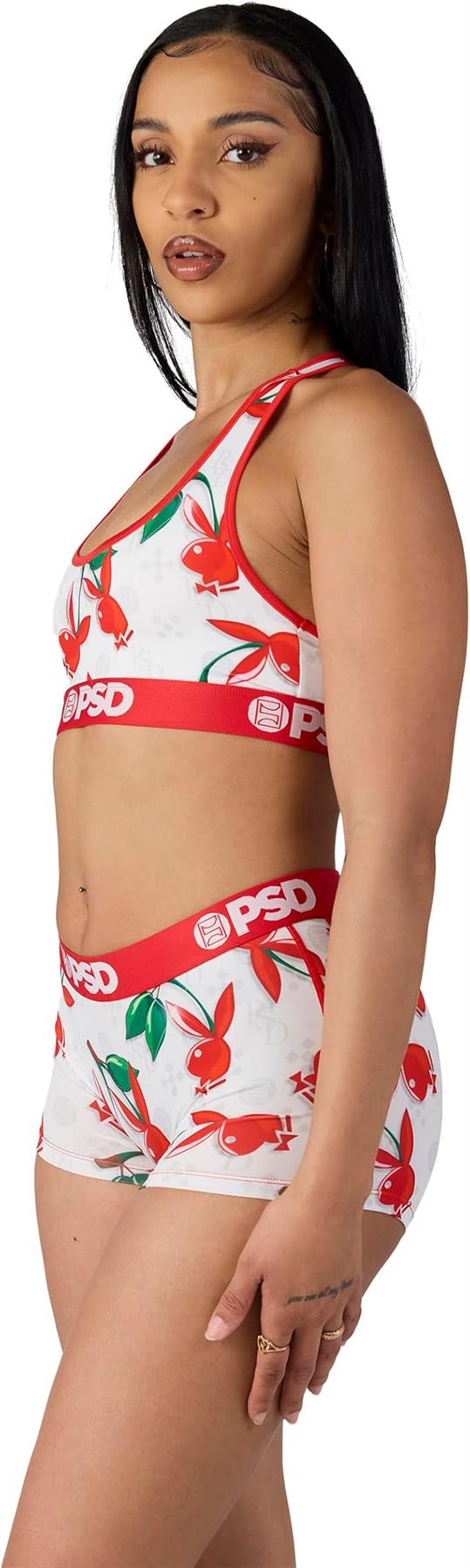 PSD Women Boy Shorts - PB Cherry Lux Full Coverage Stretch Underwear