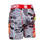PSD Underwear Men's Naruto Uzumaki Camo Boxer Brief Black