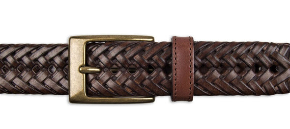 Dockers Men's 1 3/16 Inches Faux Leather Braided Belt