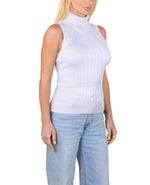 Socal Look Ribbed Women’s Sleeveless Turtleneck Top Y2K Cute