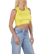 Socal Look Women’s Ribbed Knit Sleeveless Crop Tank Top