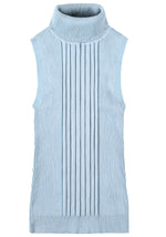 Socal Look Ribbed Women’s Sleeveless Turtleneck Top Y2K Cute