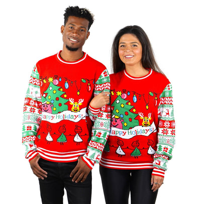 Socallook Classic Cute Ugly Christmas Sweater for Women Xmas Pullover