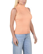 Socal Look Ribbed Women’s Sleeveless Turtleneck Top Y2K Cute