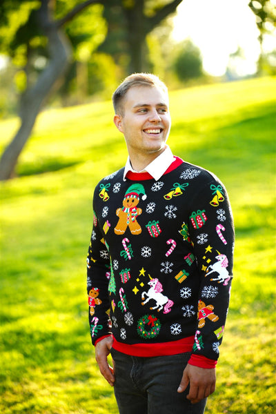 Socal Look Women's Ugly Christmas Sweater, Long Sleeve Crew Neck Acrylic Holiday Pullover