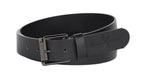 Marc Ecko Men's 1.5" Wide Black Casual Belt with Embossed Logo Buckle