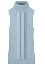 Socal Look Ribbed Women’s Sleeveless Turtleneck Top Y2K Cute