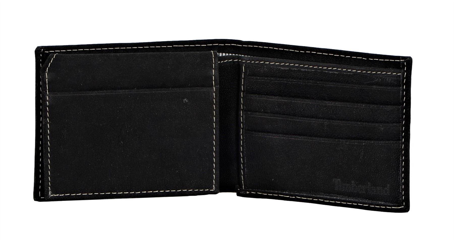 Timberland Men's Genuine Leather Bifold Passcase Wallet with Flip ID Pocket