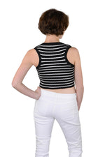 Socal Look Women’s Ribbed Knit Sleeveless Crop Tank Top