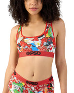 PSD Women Sports Bra Looney Holiday - Racerback, Breathable Microfiber Fabric