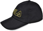 FILA Brick Red Strapback Hat Cap Gold Embroidered Logo Adjustable Unisex