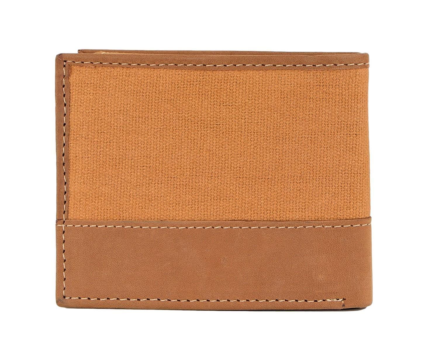 Timberland Men's Genuine Leather Bifold Passcase Wallet with Flip ID Pocket