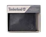Timberland Men's Genuine Leather Bifold Passcase Wallet with Flip ID Pocket