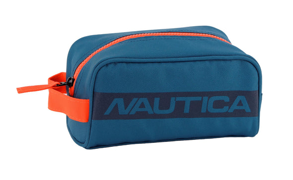 Nautica Men's Top Zip Travel Kit Toiletry Bag Organizer
