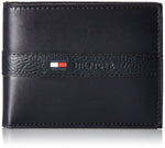 Tommy Hilfiger Men's Leather Bifold Wallet with Removal Card Holder