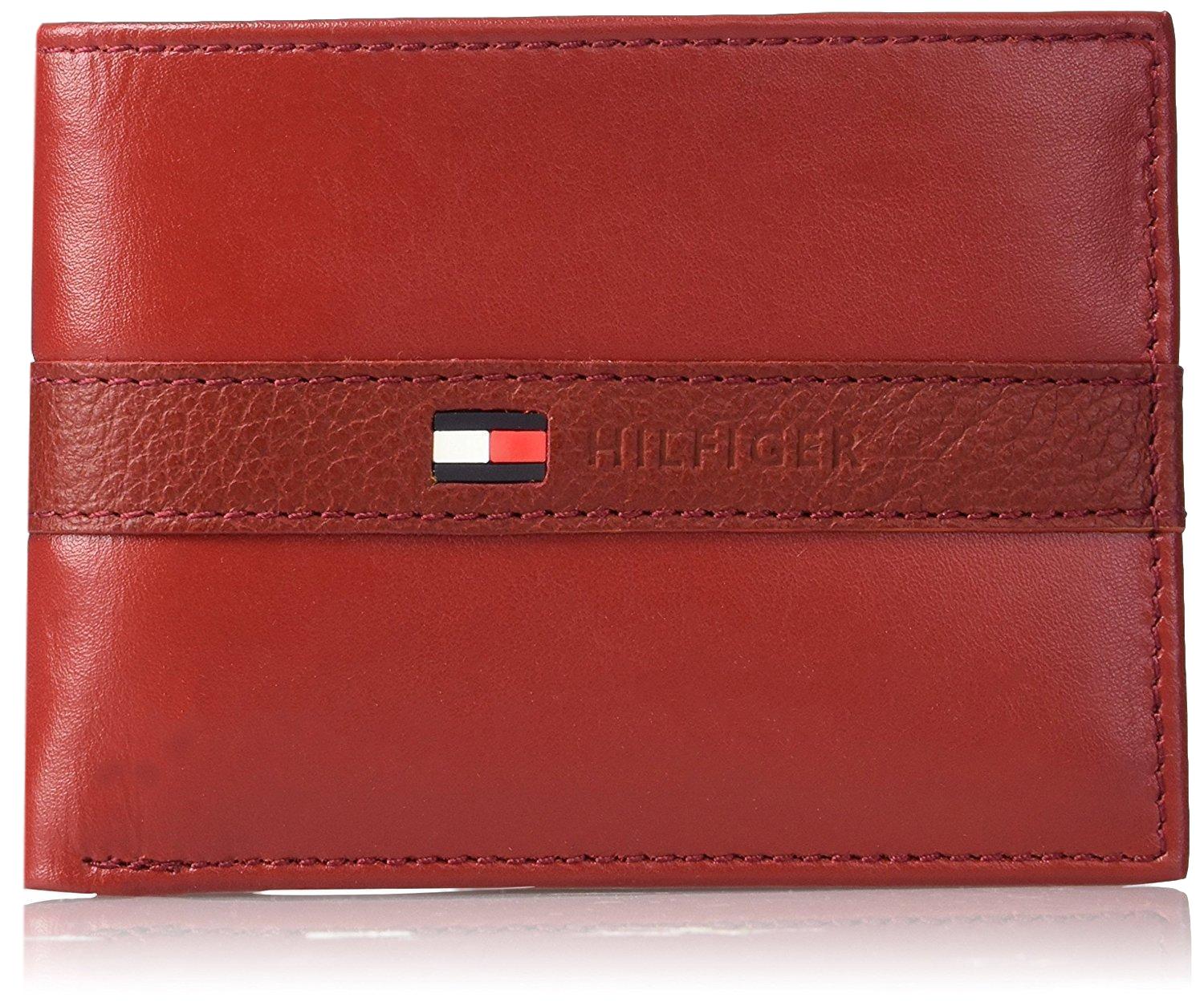 Tommy Hilfiger Men's Leather Bifold Wallet with Removal Card Holder