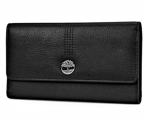 Timberland Womens Leather Wallet RFID Protection Snap button closure Clutch