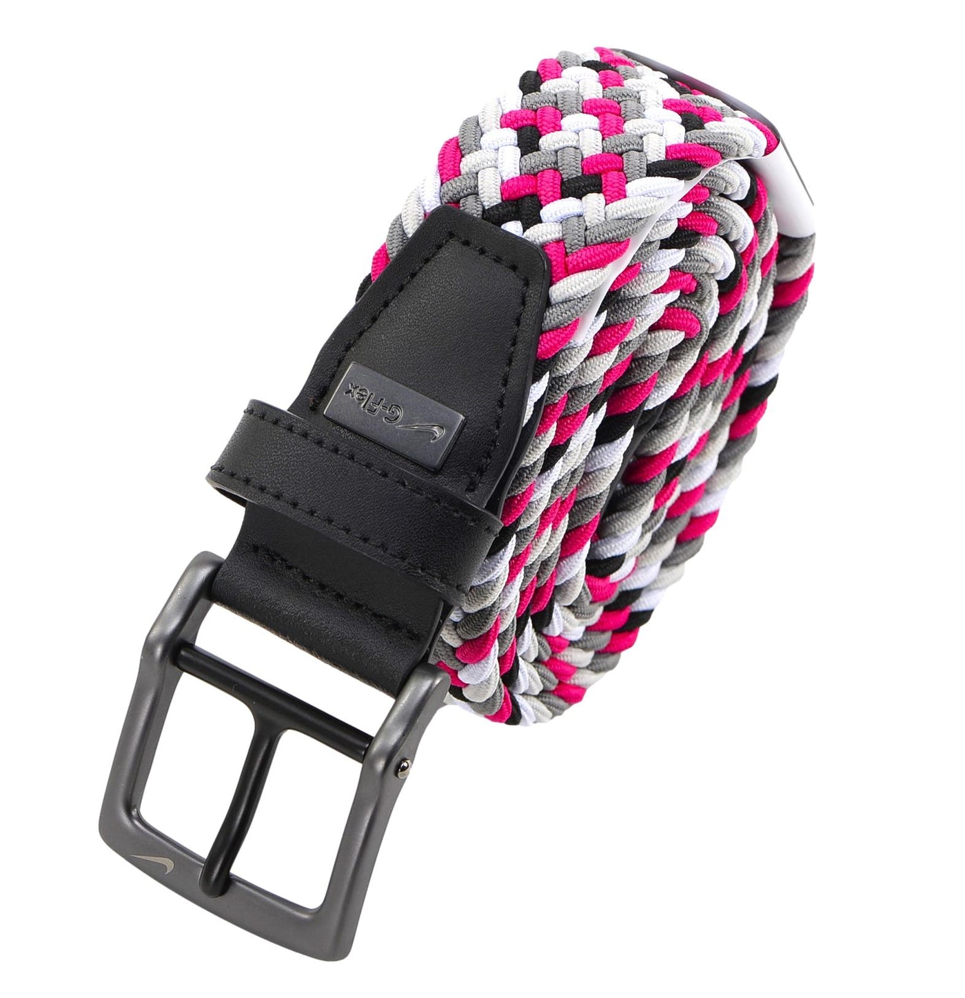 Nike Golf Multi-Weave Stretch Woven Belt Black/Pink/White