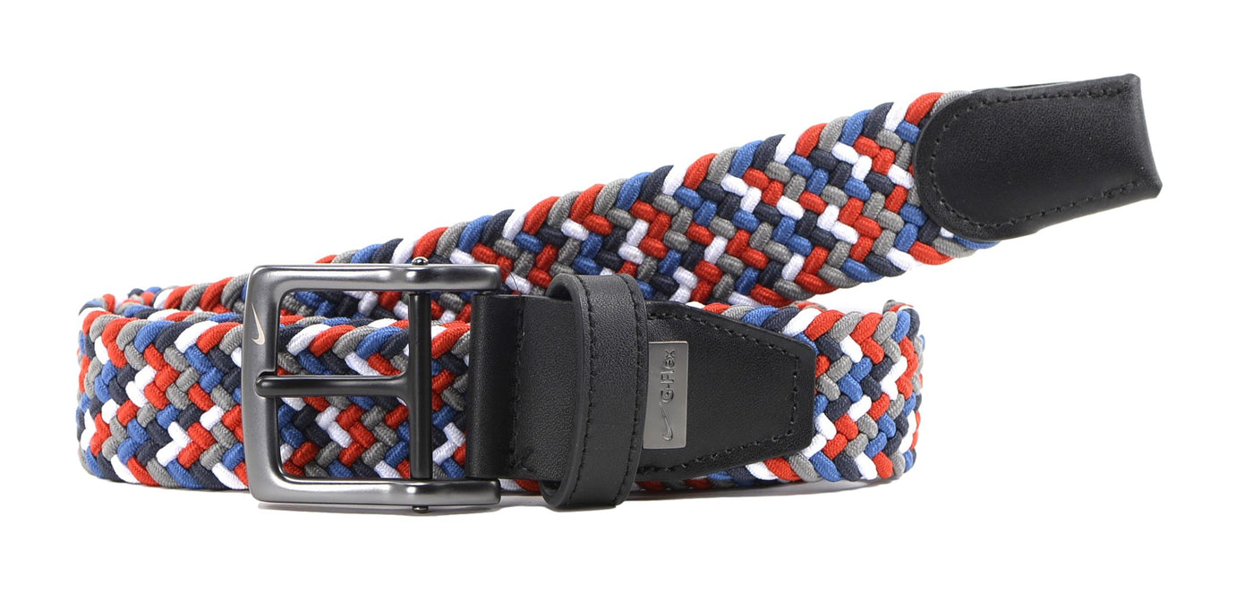 Nike Golf Multi-Weave Stretch Woven Belt Red/Marina/Dust